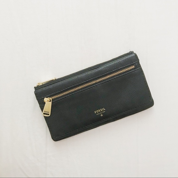 | Fossil | Black Monogrammed RBC Long Wallet | - Picture 1 of 8
